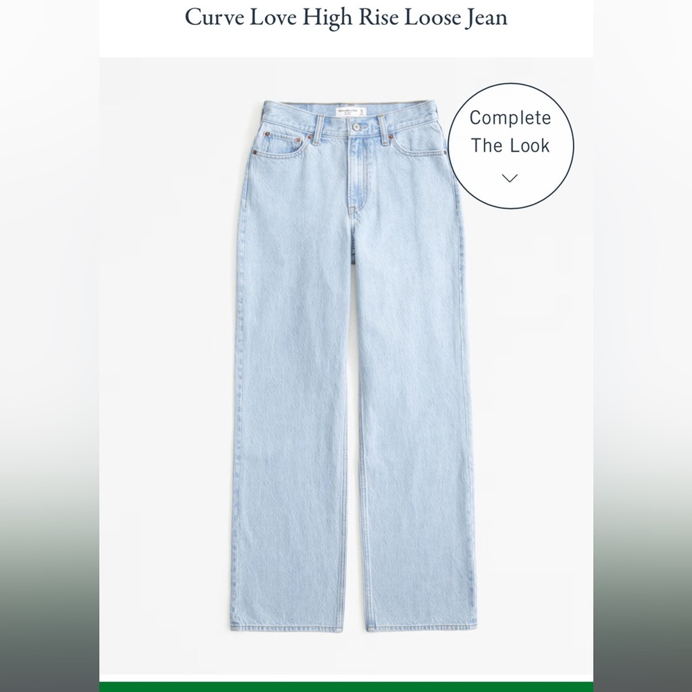Abercrombie Curve Love High Loose Jeans 26S
